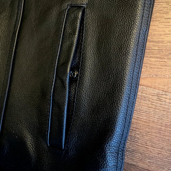 Street & Steel Leather Vest Mens Black Motorcycle Biker Size Large - Picture 8 of 11